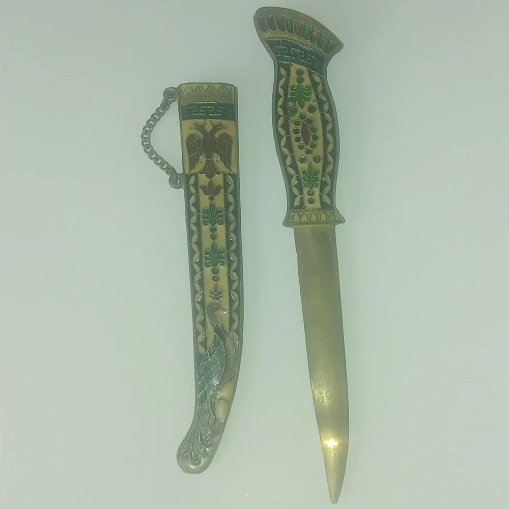 Byzantine Greek Antique Decorative Sheath w Intricate Design 1930-1960 Vintage